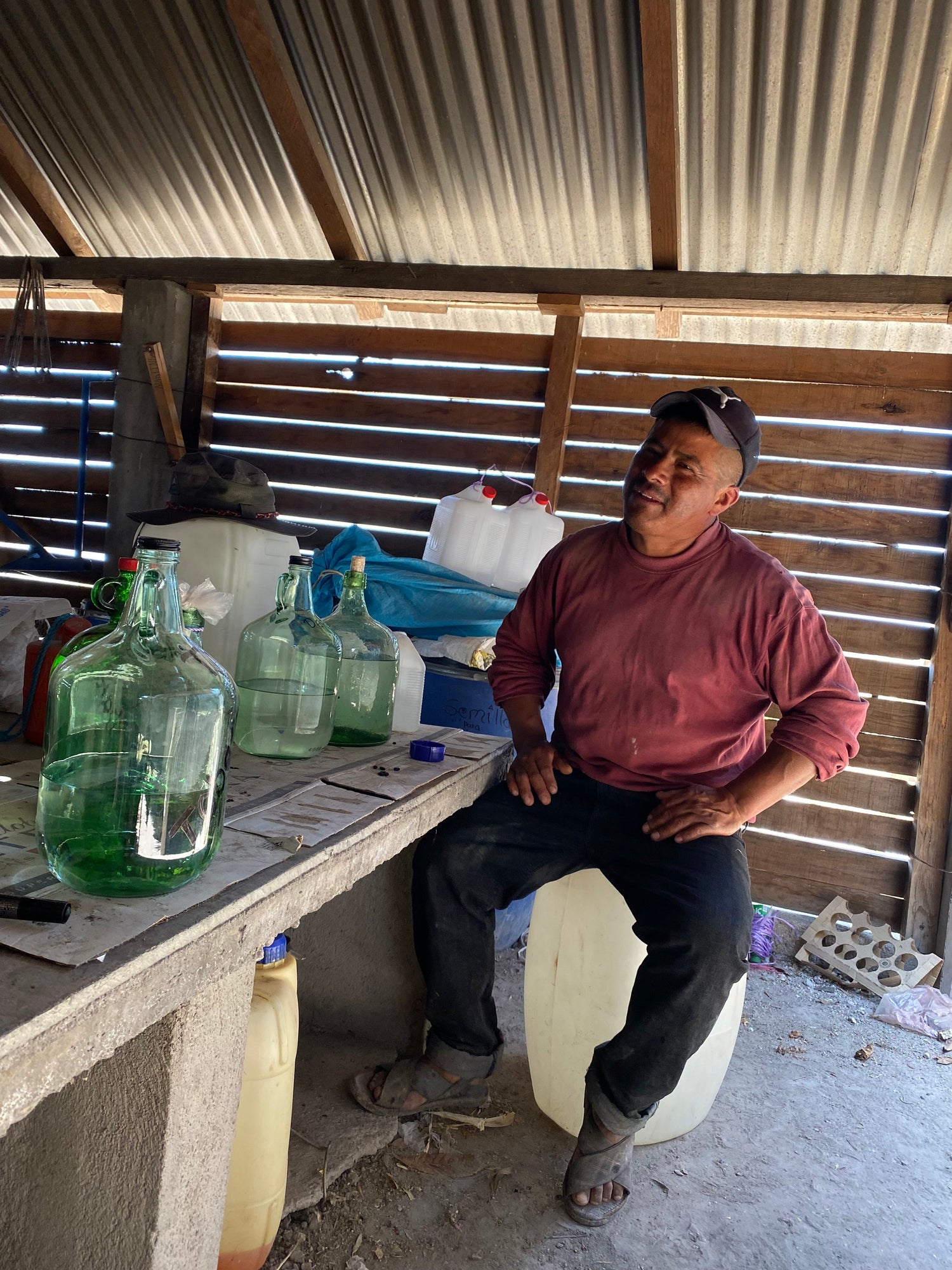 Carlos, creator of the Biquix con Piña - El Guayabo mezcal exclusive to the Sin Gusano project