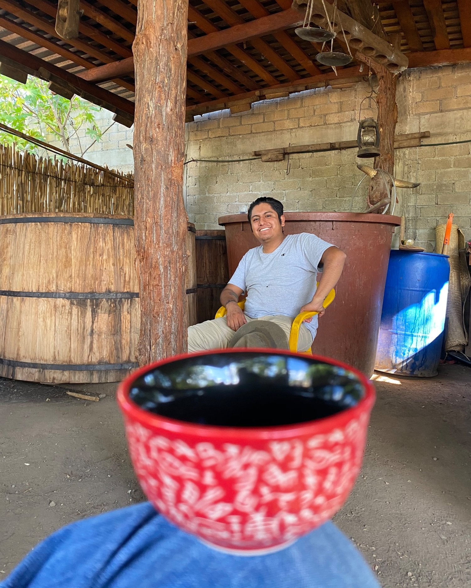 Luis, creator of the Pechuga de piña - amatengo mezcal