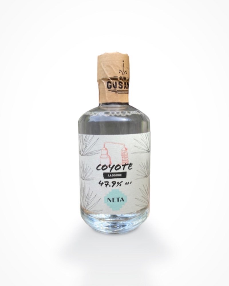 a bottle of the Coyote mezcal created exclusively for NETA