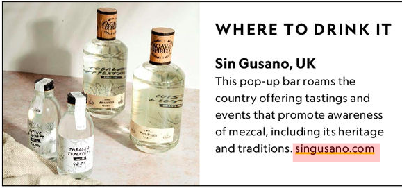 National Geographic article on Mezcal with the Sin Gusano project