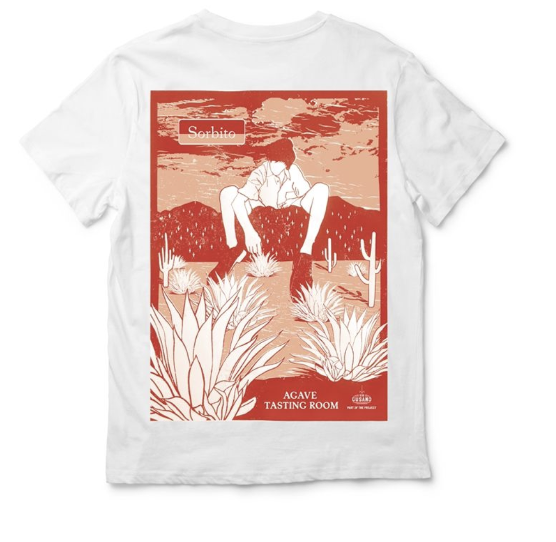 close up of the back of the Sorbito Limited Edition Launch Tee