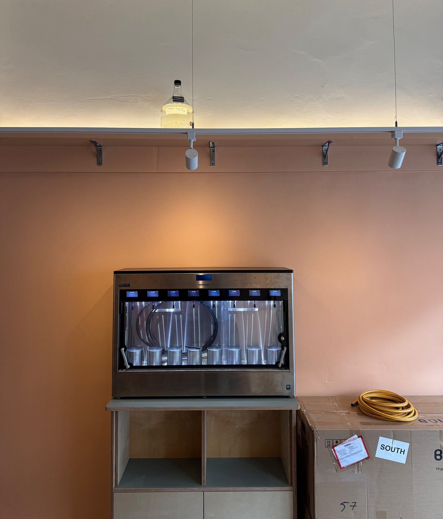 Vending machine for the Sorbito agave spirit and tasting room