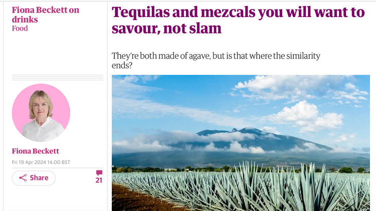 The Guardian article on agave featuring the Sin Gusano project