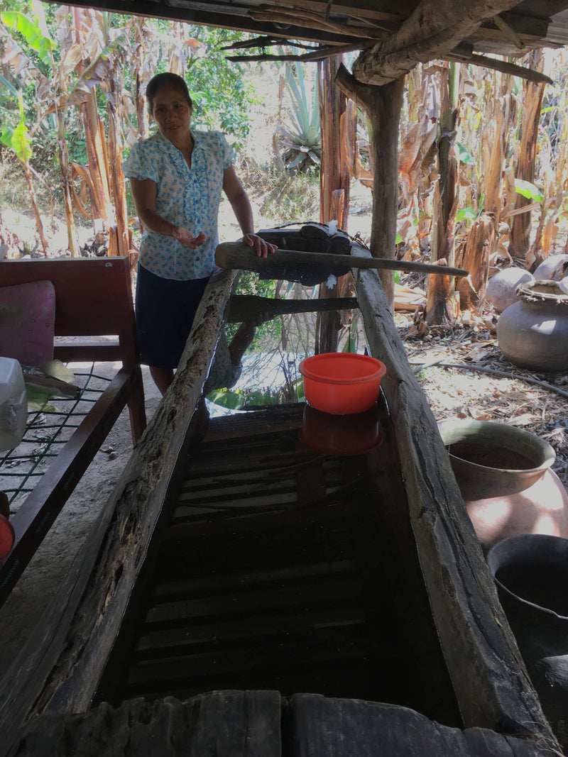 Rosario showcasing a fermentation Canoe