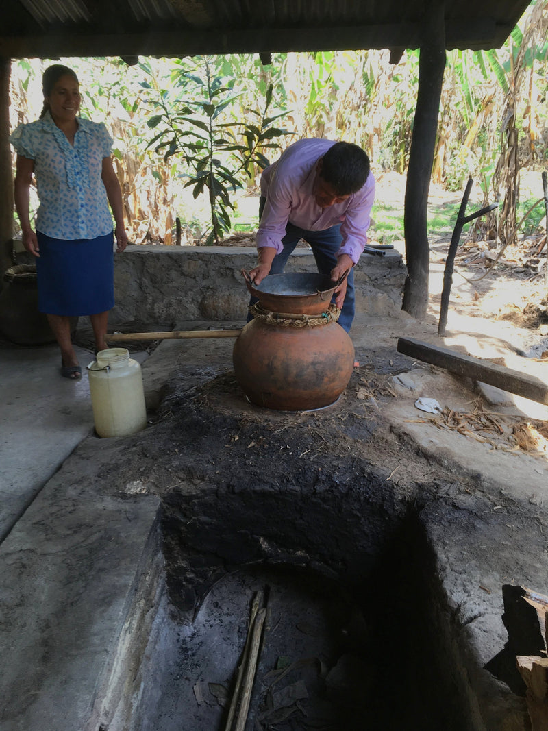 Crispin & wife Rosario at the still for mezcal