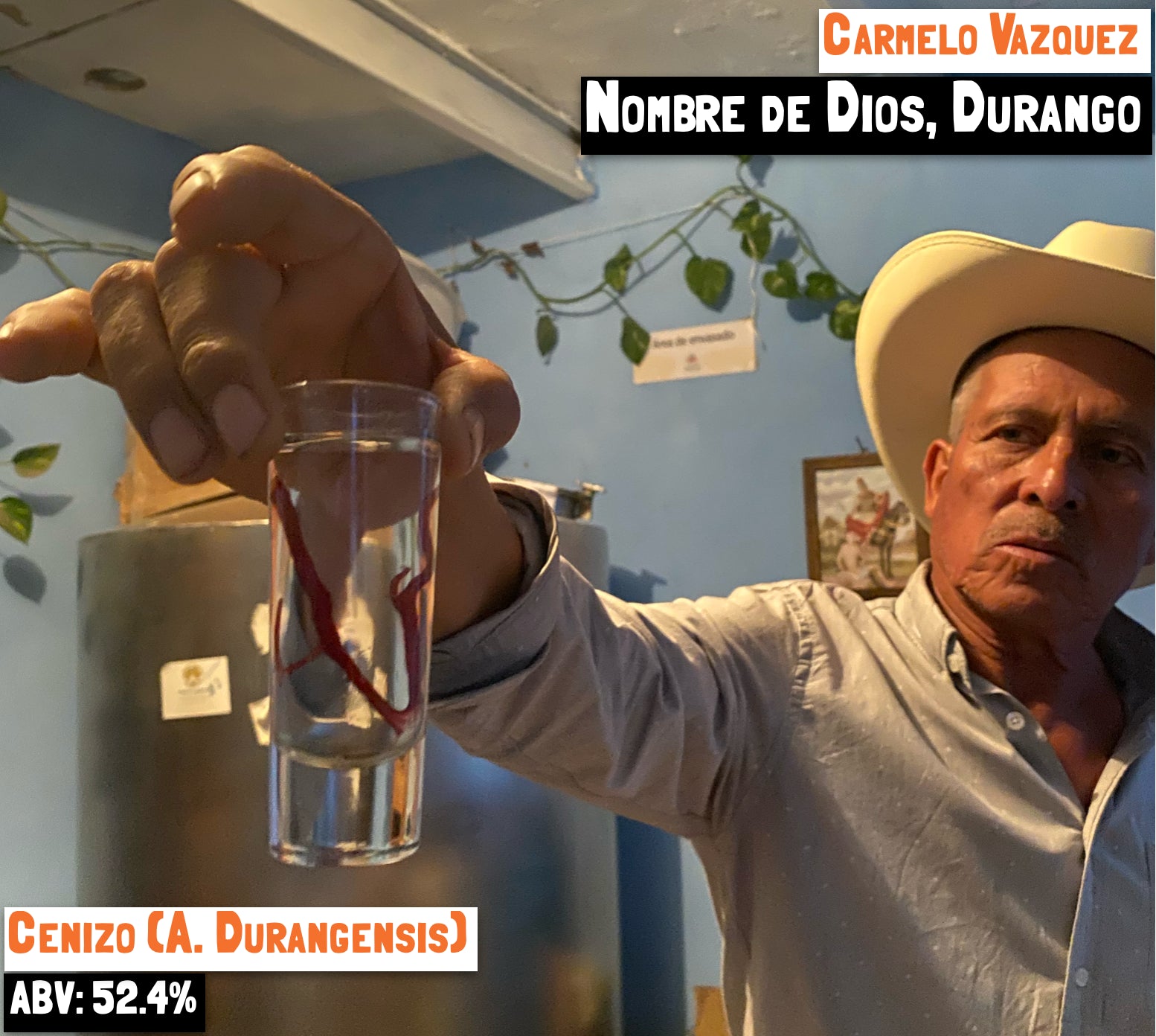 Carmelo creator of the Cenizo - nombre de dios mezcal