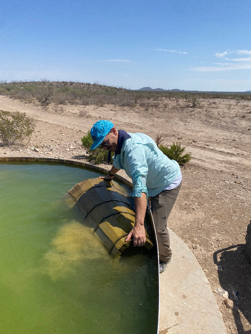 Collecting water for mezcal in the Mexico desert