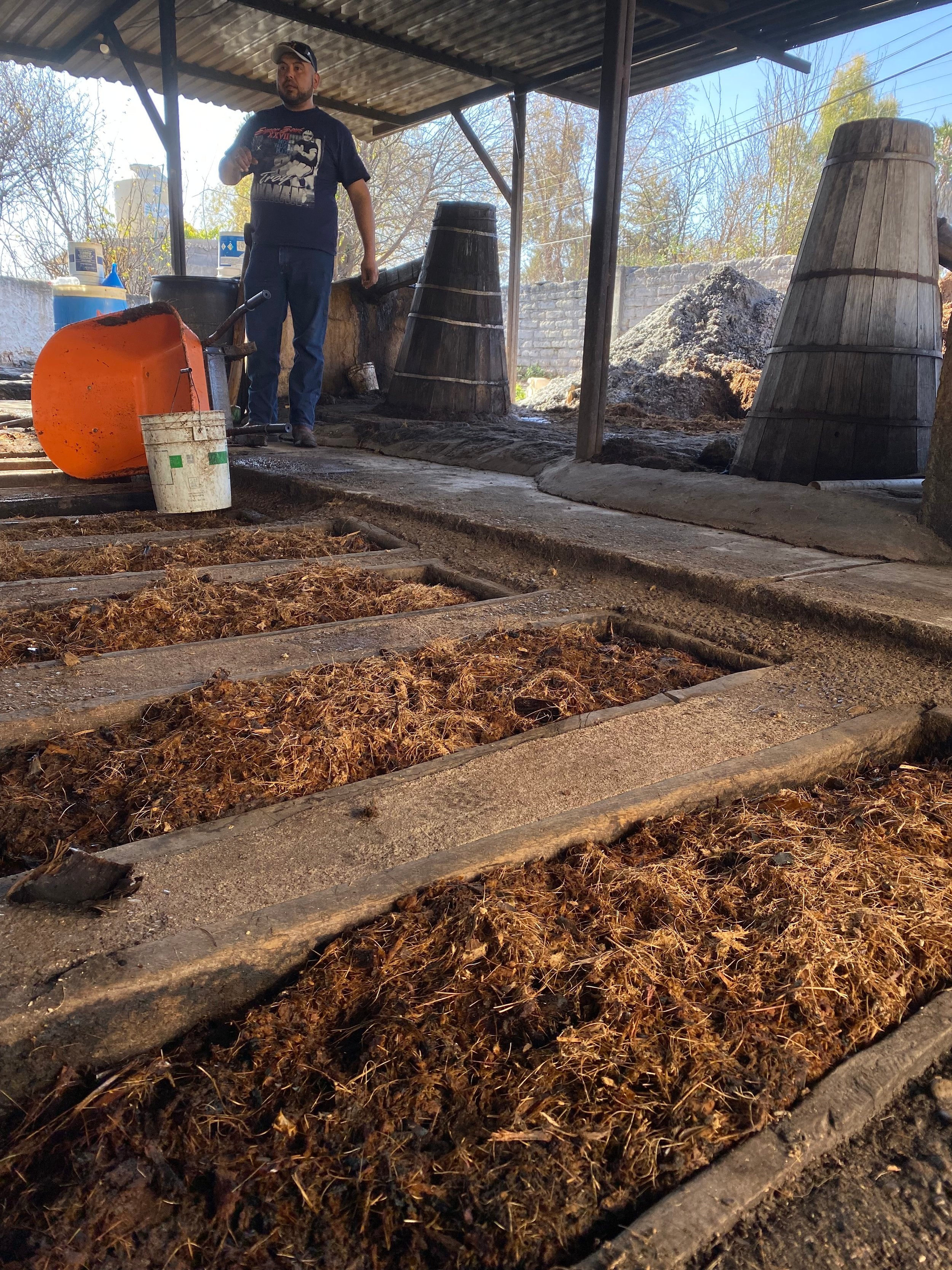 Fermentation wells & 2x stills for mezcal production