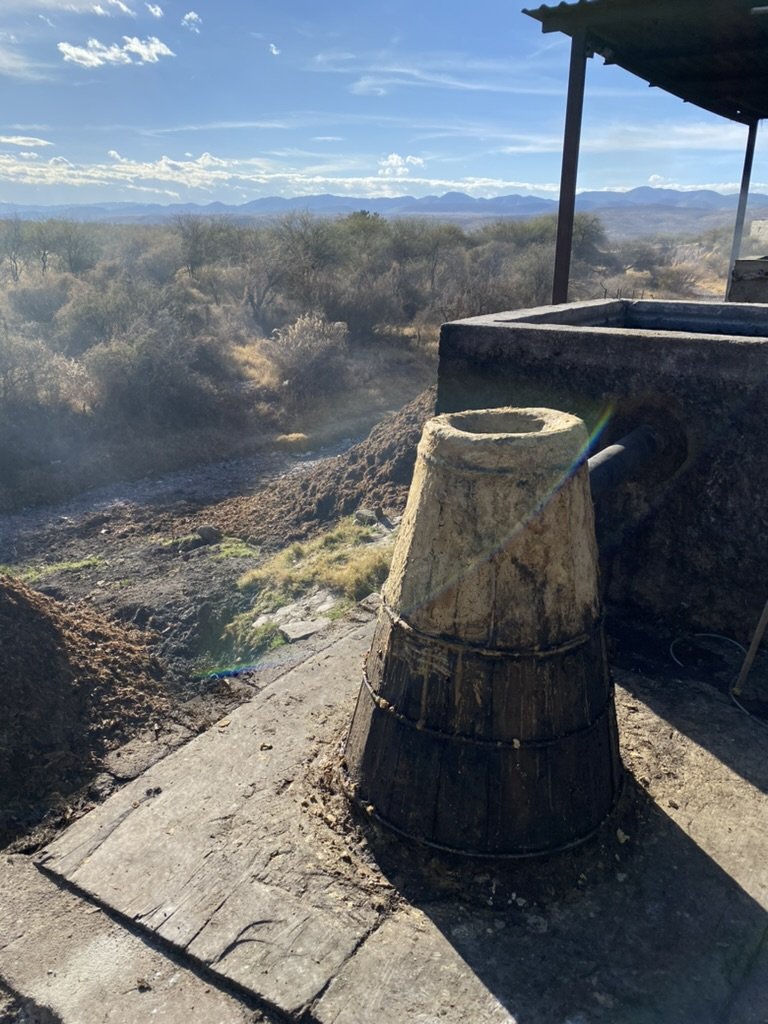 A wooden chamber used for mezcal distilling