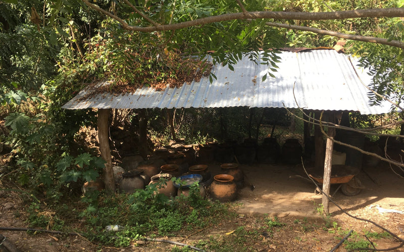clay pots used to store mezcal
