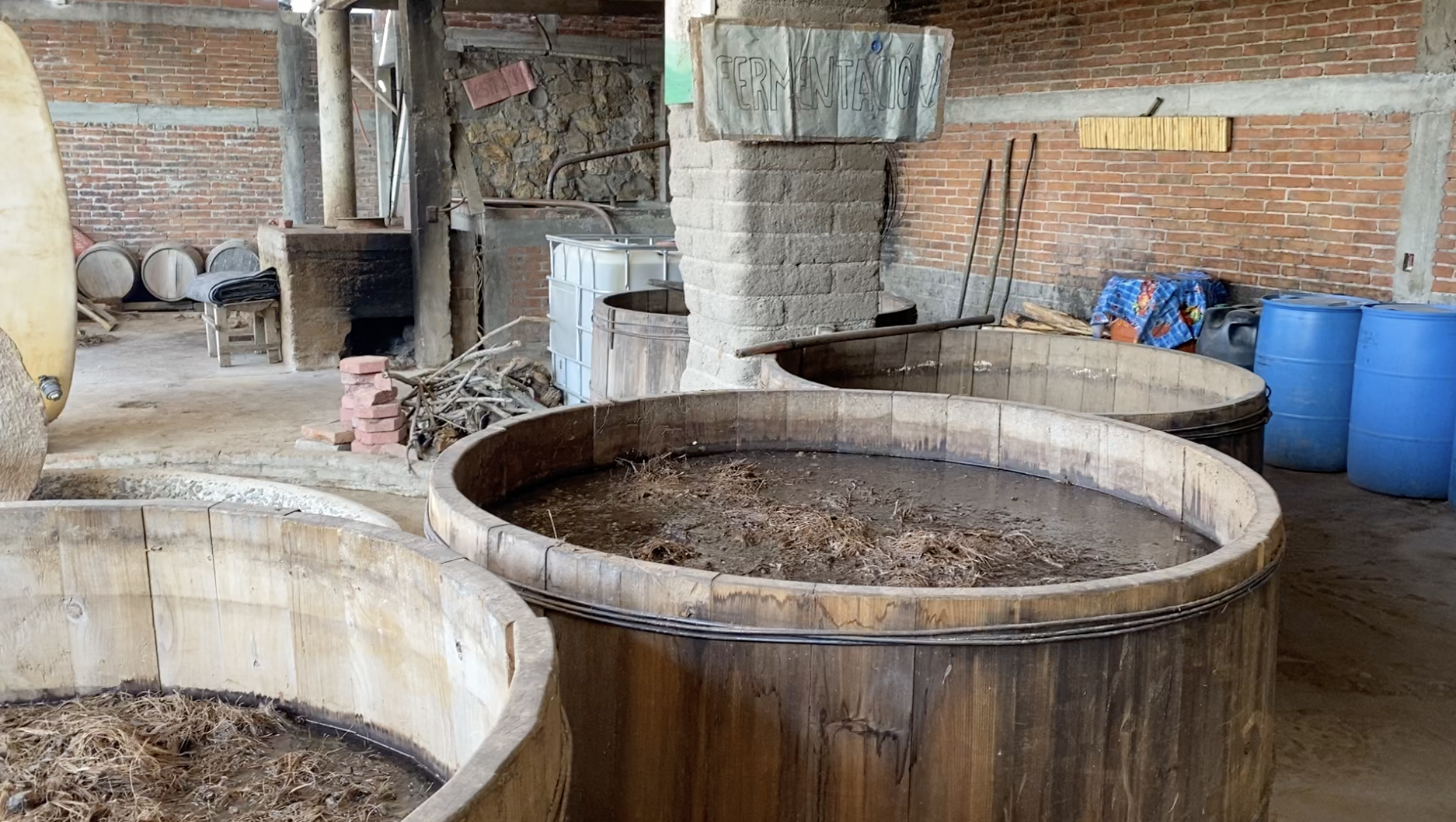 production of the Cristalino Semi-Reposado Ensemble - Matatlán, small batch Mezcal available exclusively at Sin Gusano
