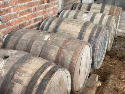 barrels ageing Cristalino Semi-Reposado Ensemble - Matatlán, small batch Mezcal available exclusively at Sin Gusano