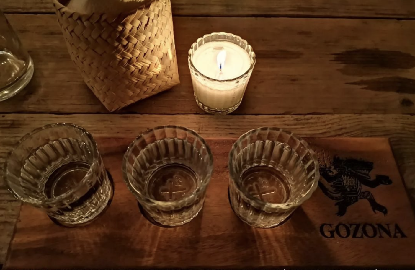 Tasting glasses ready to try a new batch of mezcal