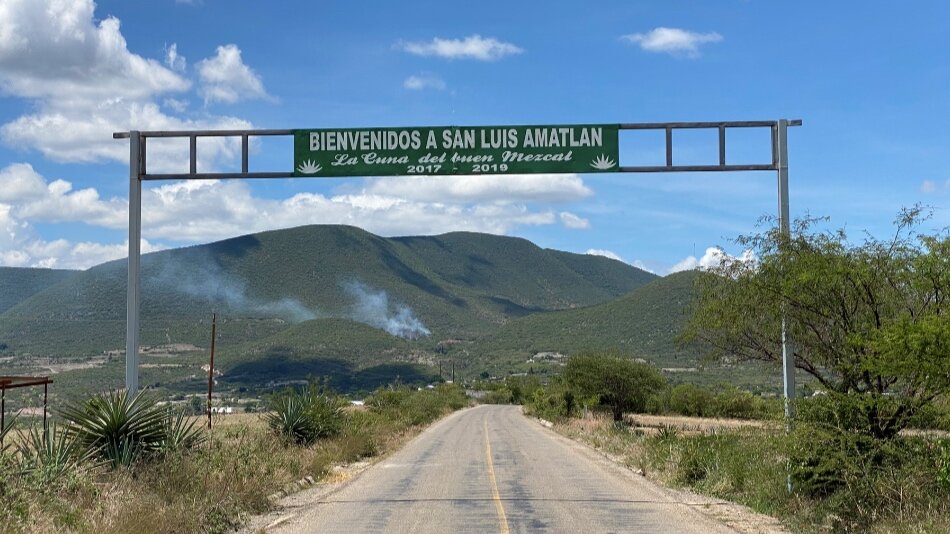 A road leading to the Mexico mountains
