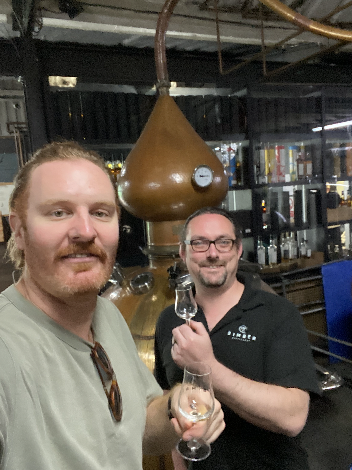 Jon & Matt taste testing a few months into the ageing process of the Espadín Reposado - Amatlán mezcal