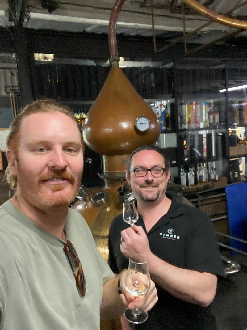 Jon & Matt taste testing a few months into the ageing process of the Espadín Reposado - Amatlán mezcal