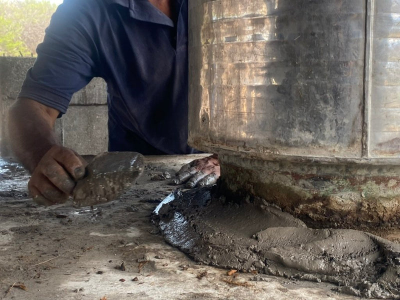 Re-fitting to the cooling chamber to the still for mezcal production