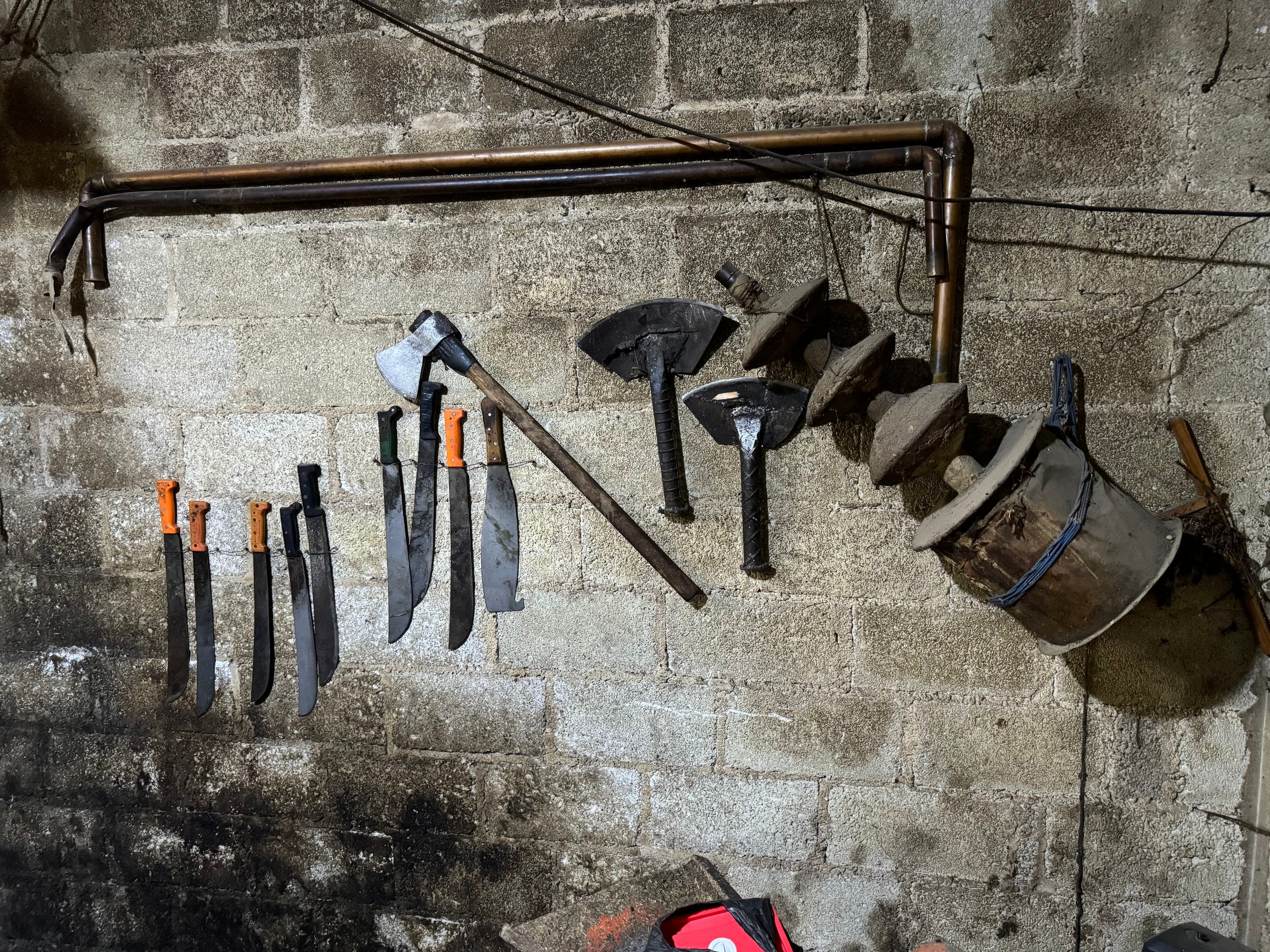 Old reflux still and tools of the trade for making mezcal
