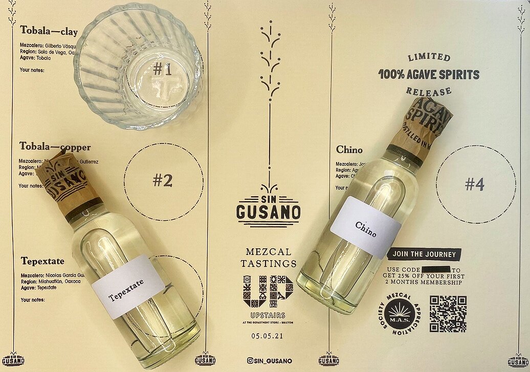 A mezcal tasting map by the Sin Gusano Project
