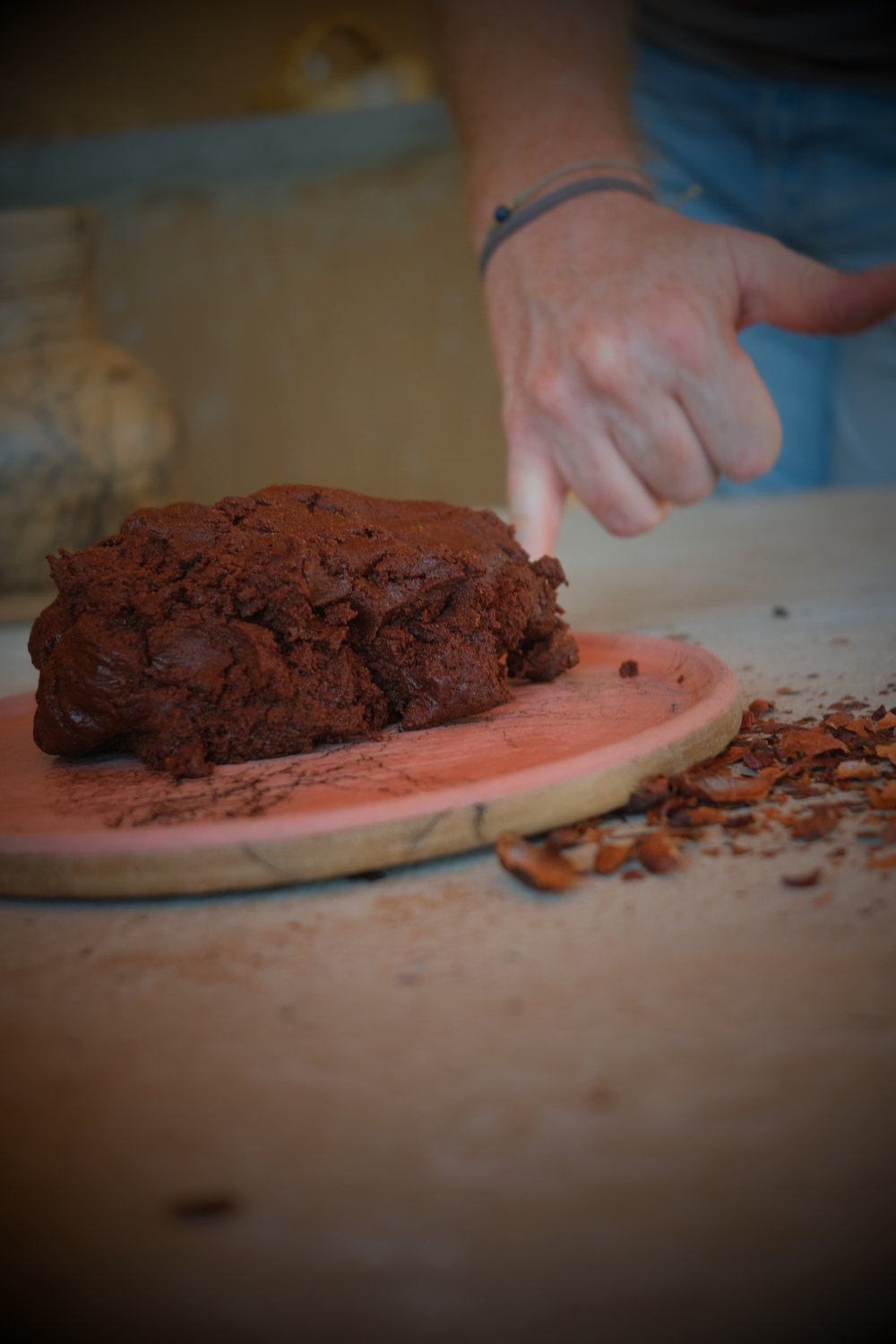 a plate of Chocolate paste