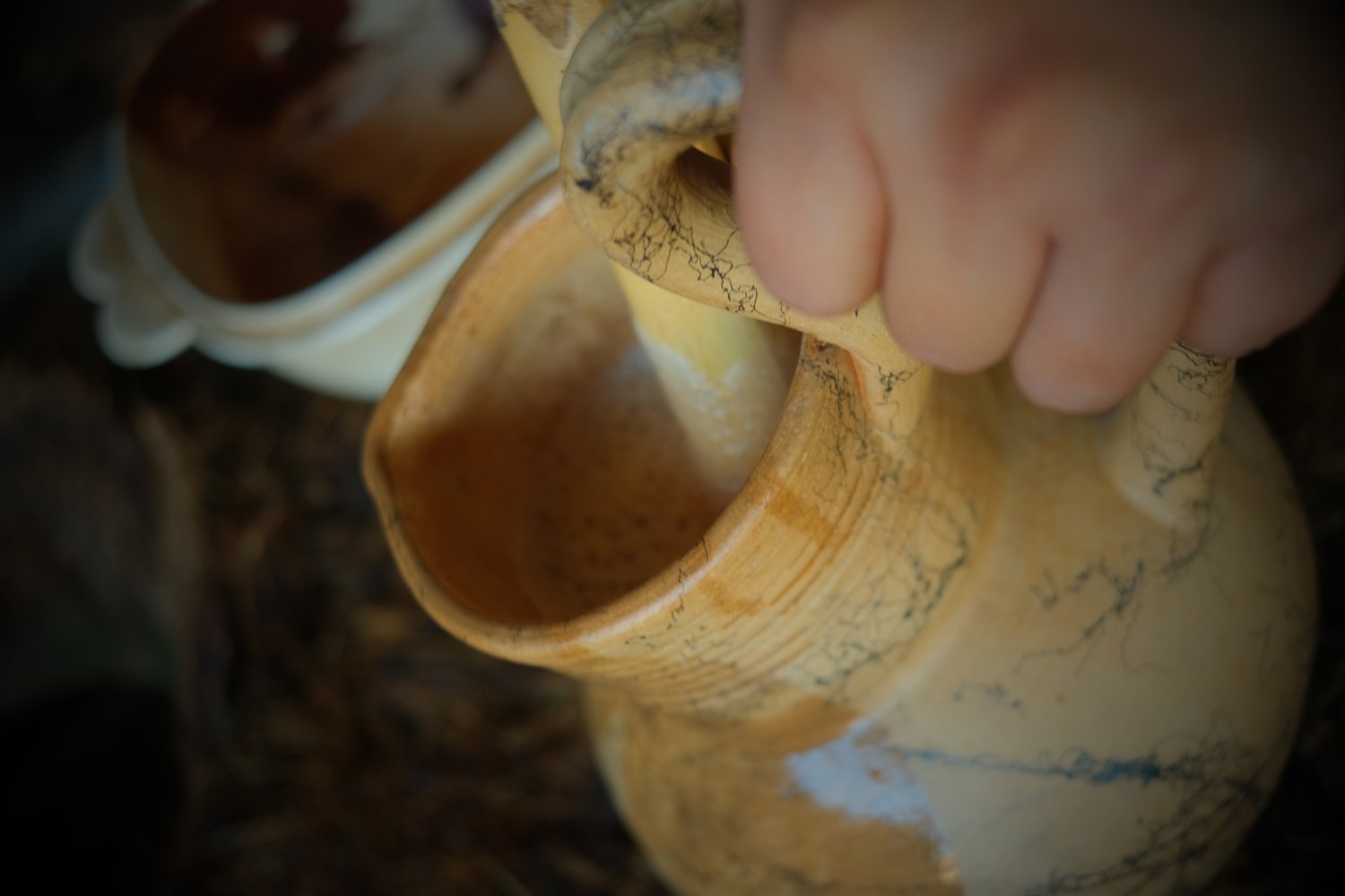 Paste mixed with warm mezcal