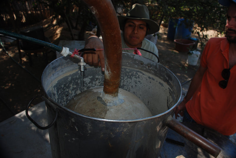 Luis demonstrates the refrescadera