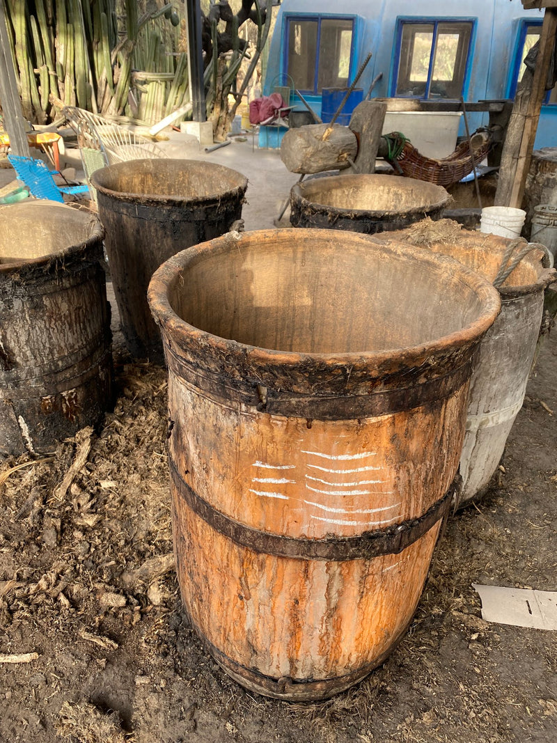 Huge clay pots to make small batch mezcal exclusive to the Sin Gusano project