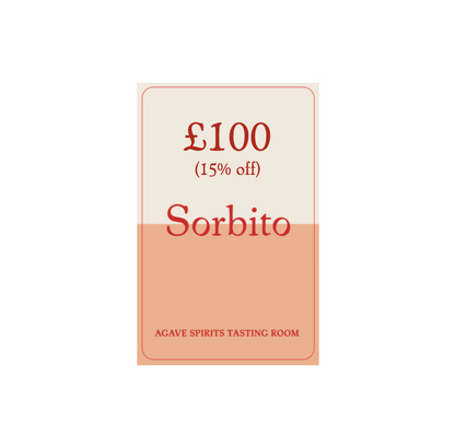 £100 Tasting card for the Sorbito agave spirit and tasting room