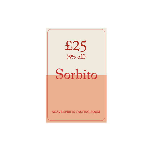 £25 Tasting card for the Sorbito agave spirit and tasting room