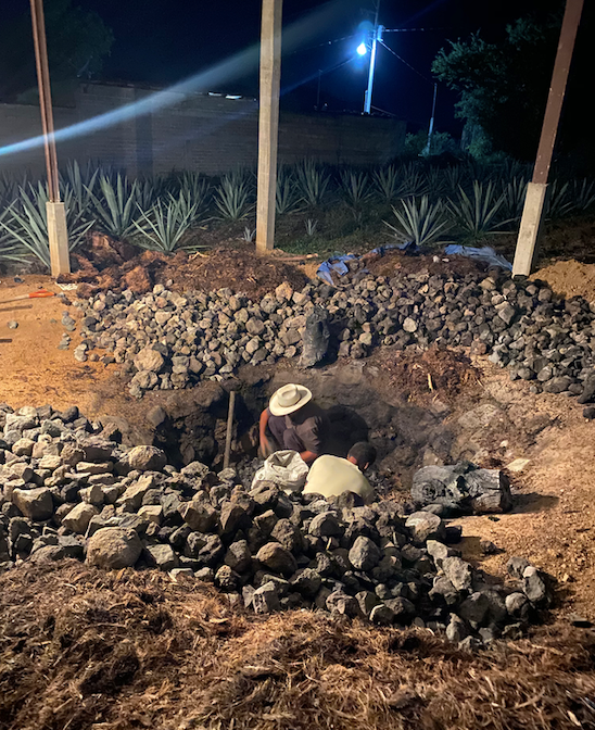 Preparing the oven at night for an early morning roast