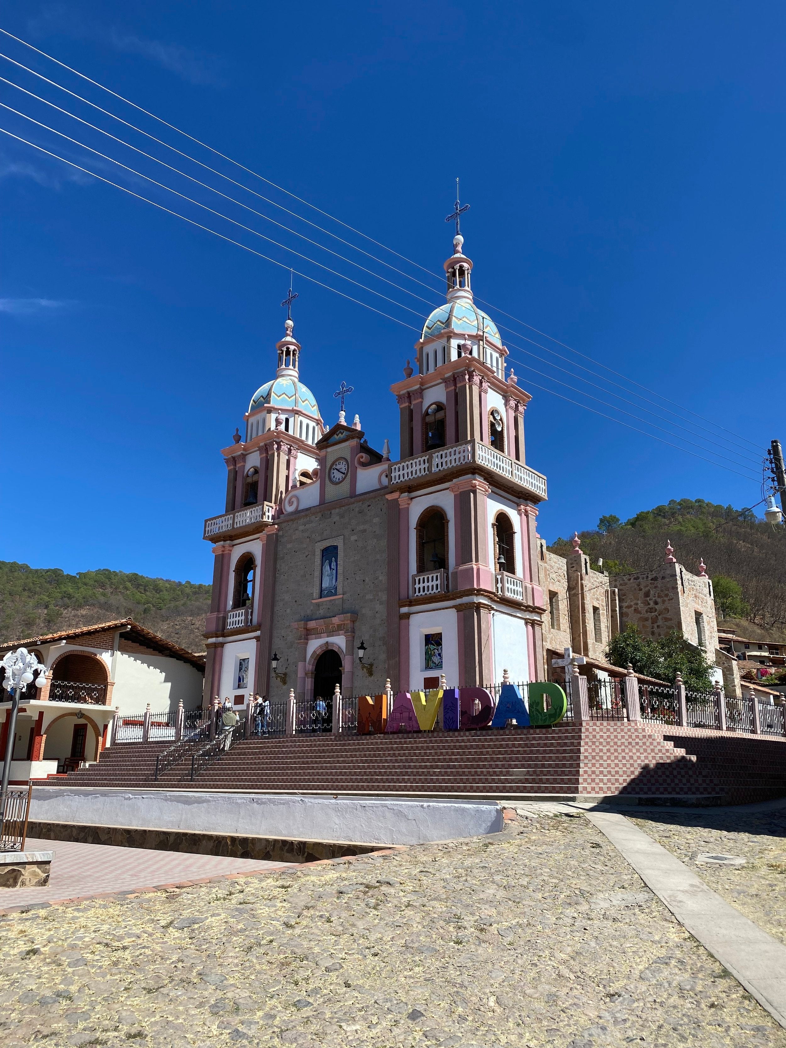 a church in Mexico in a town where mezcal is made 